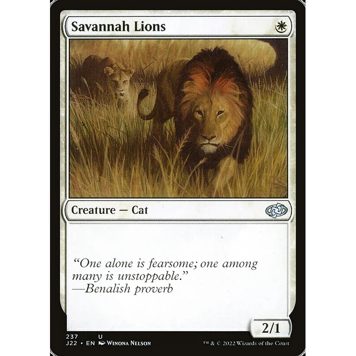 Savannah Lions | Inglés | NM | J22 1