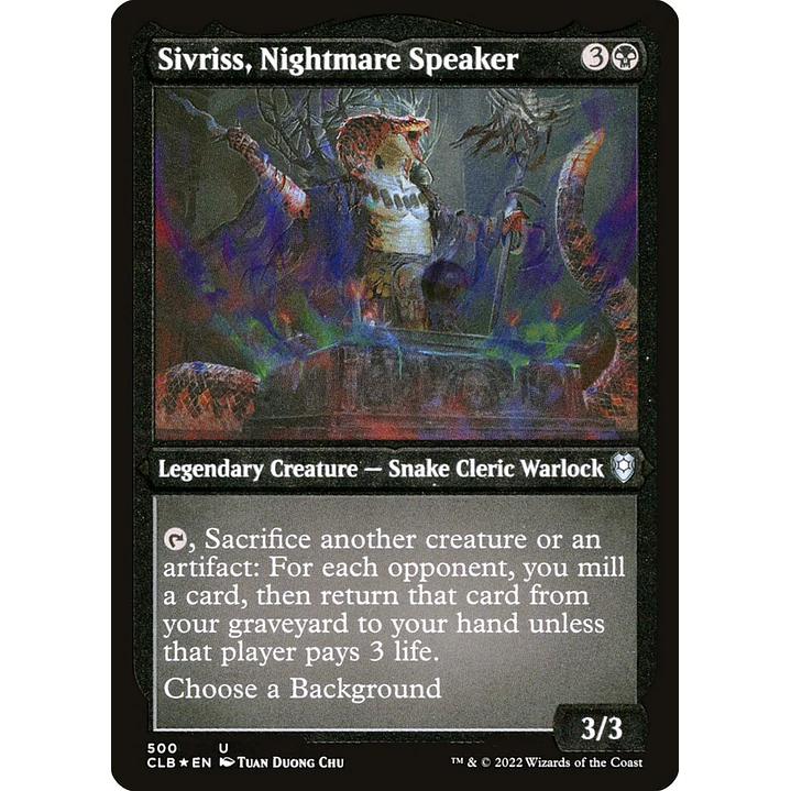 Sivriss, Nightmare Speaker (Etched) | Español | NM | CLB 1