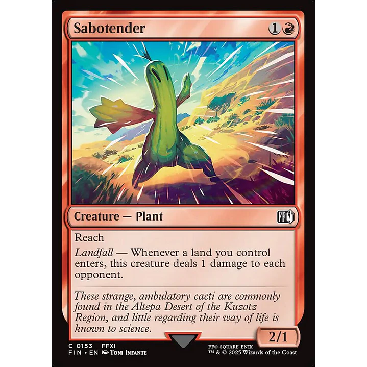 Sabotender | Inglés | NM | FIN 1