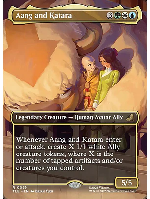 Aang and Katara (Borderless) | Inglés | NM | TLE