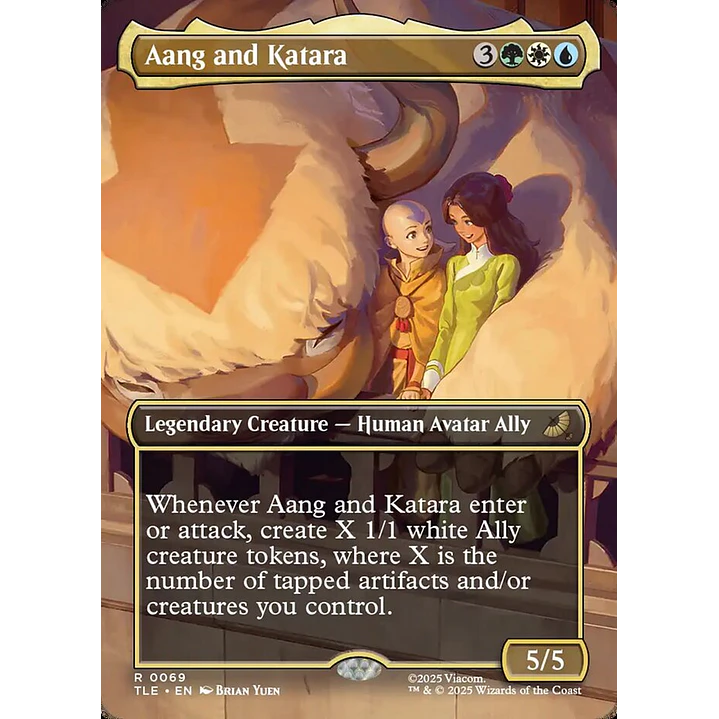 Aang and Katara (Borderless) | Inglés | NM | TLE 1