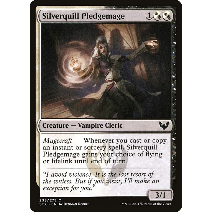 Silverquill Pledgemage | Español | NM | STX 1