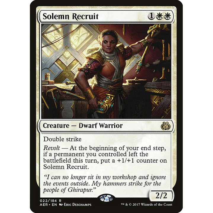 Solemn Recruit | Inglés | NM | AER 1