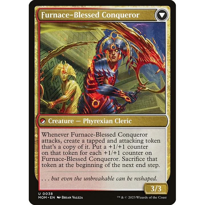 Sun-Blessed Guardian // Furnace-Blessed Conqueror | Inglés | NM | MOM 2