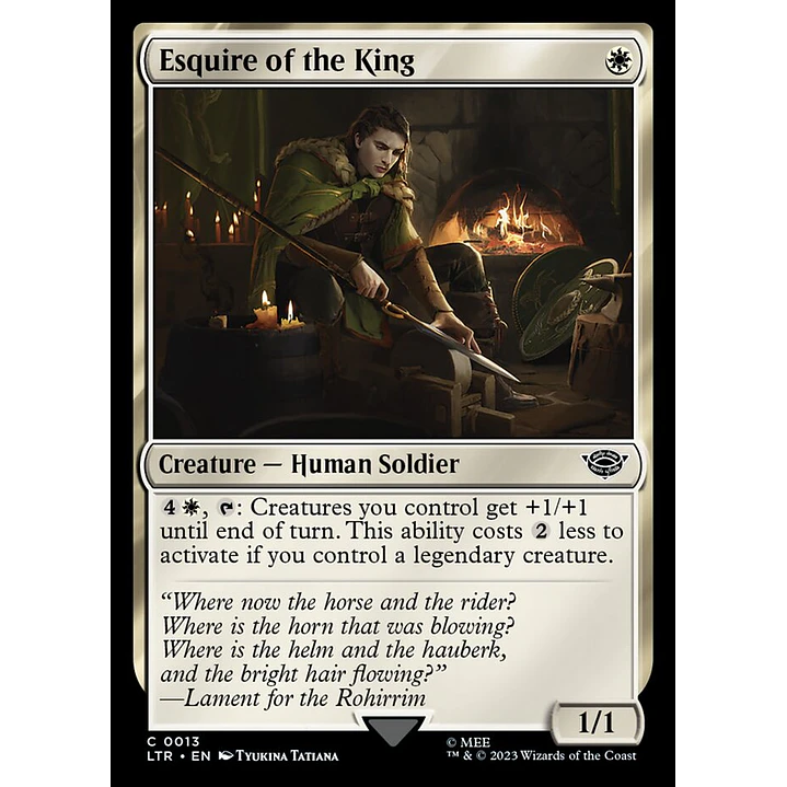 Esquire of the King | Español | NM | LTR 1