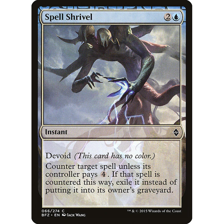 Spell Shrivel | Español | NM | BFZ 1