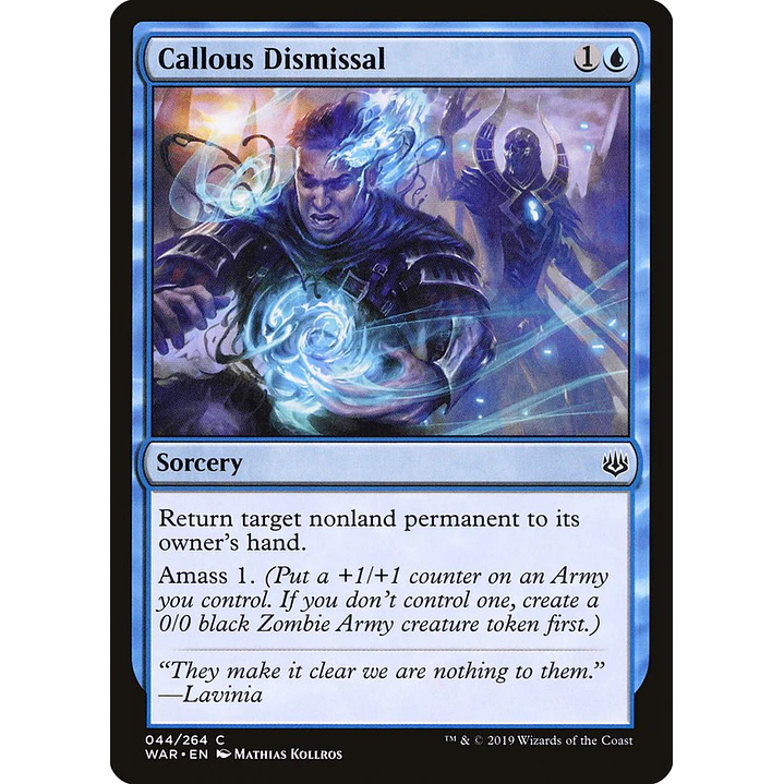 Callous Dismissal | Inglés | NM | WAR 1