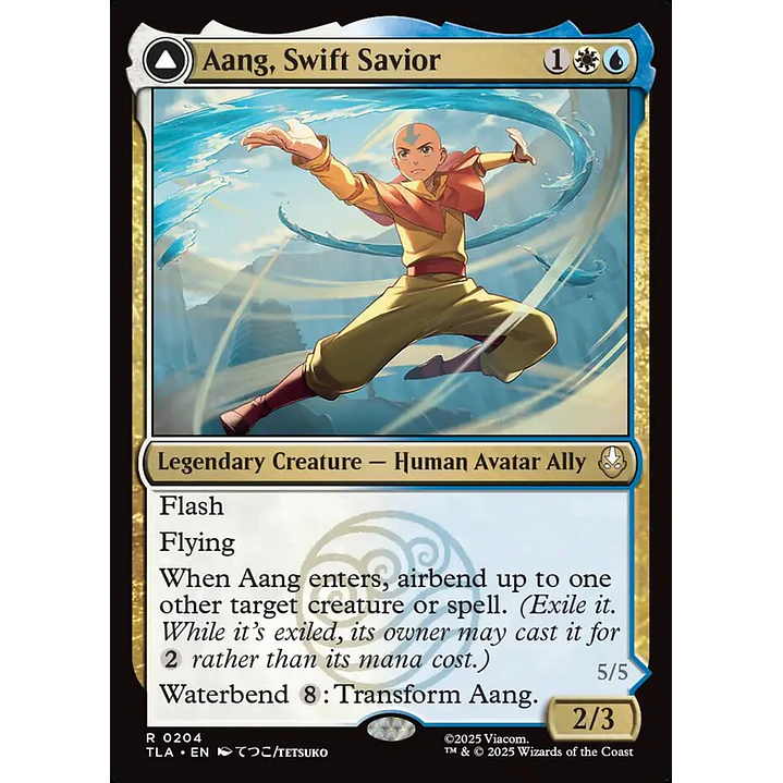 Aang, Swift Savior // Aang and La, Ocean's Fury (foil) | Inglés | NM | TLA 1