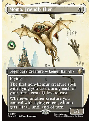 Momo, Friendly Flier (Borderless foil) | Inglés | NM | TLA
