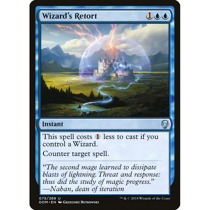 Wizard's Retort (foil) | Español | NM | DOM 1