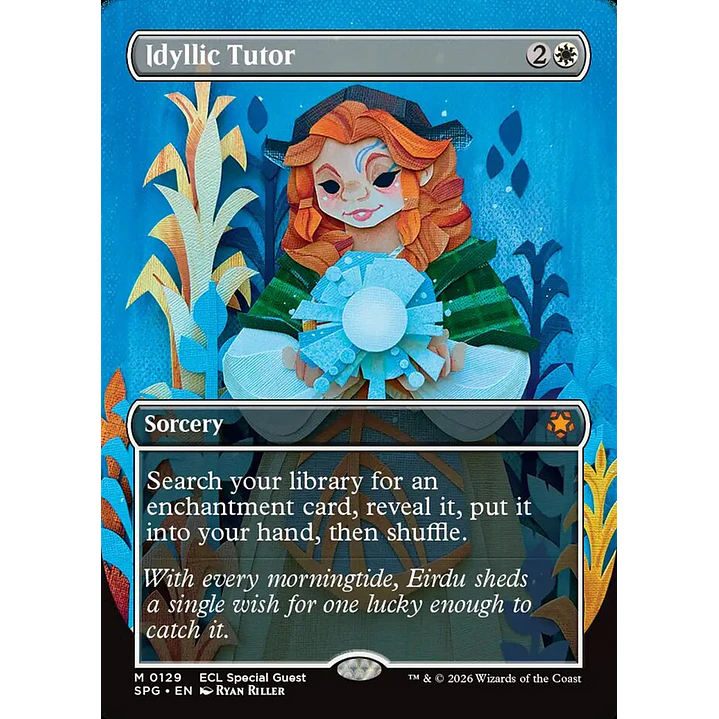 Idyllic Tutor (Borderless) | Español | NM | SPG 1