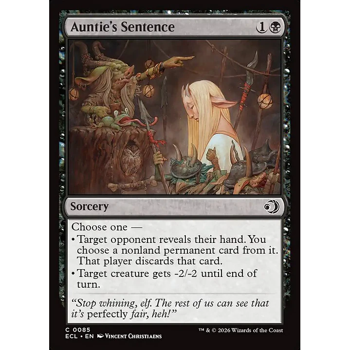 Auntie's Sentence | Español | NM | ECL 1