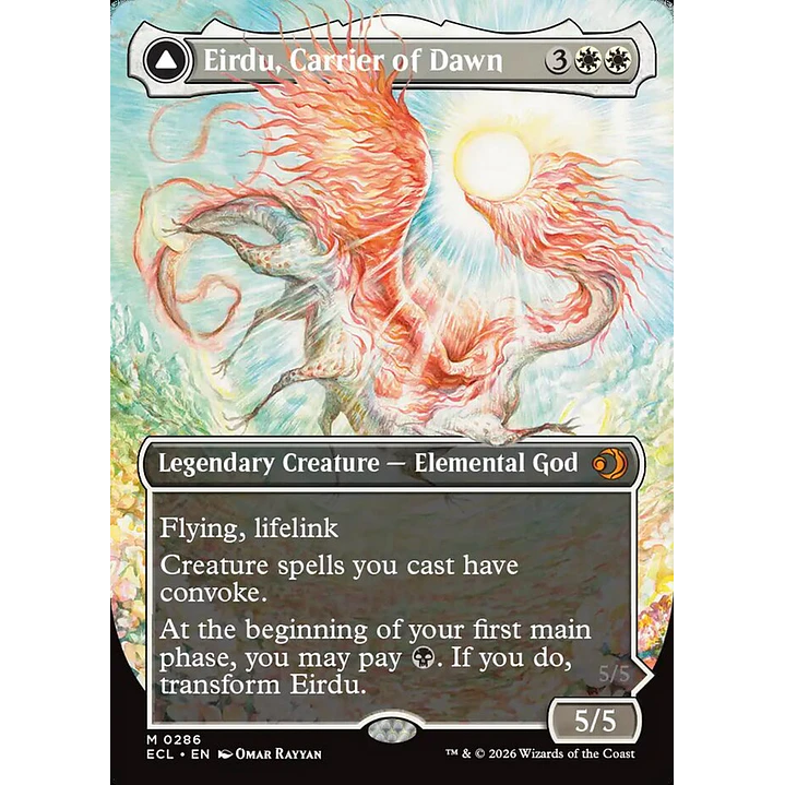Eirdu, Carrier of Dawn // Isilu, Carrier of Twilight (Borderless) | Inglés | NM | ECL 1