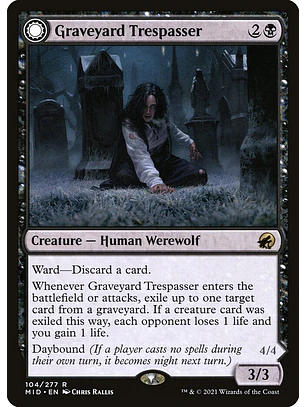 Graveyard Trespasser // Graveyard Glutton | Español | NM | MID