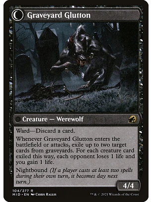Graveyard Trespasser // Graveyard Glutton | Español | NM | MID