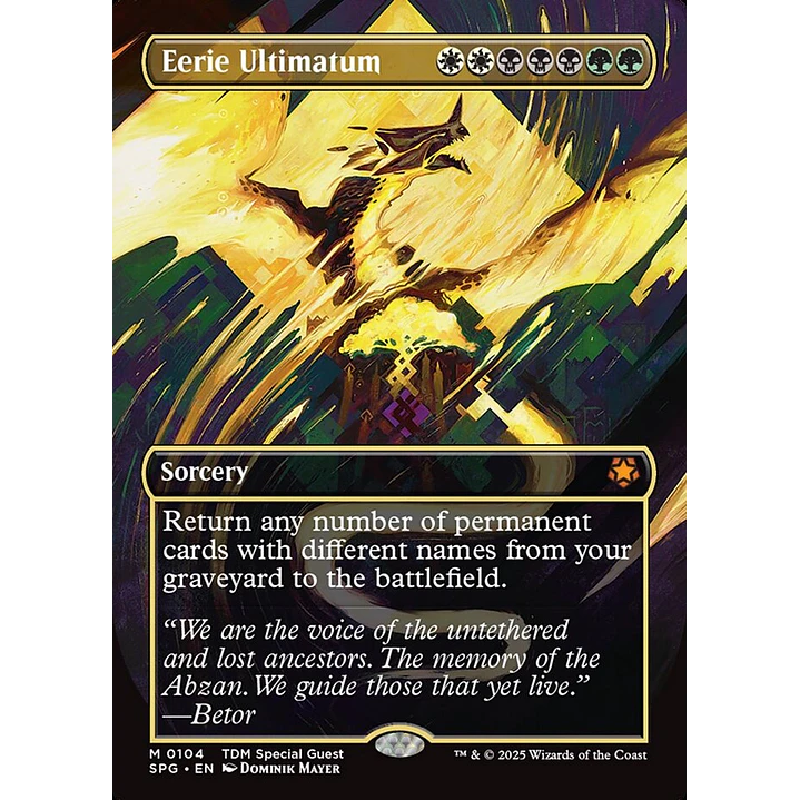 Eerie Ultimatum (Borderless) | Español | NM | SPG 1
