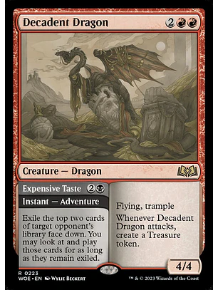 Decadent Dragon // Expensive Taste | Inglés | NM | WOE