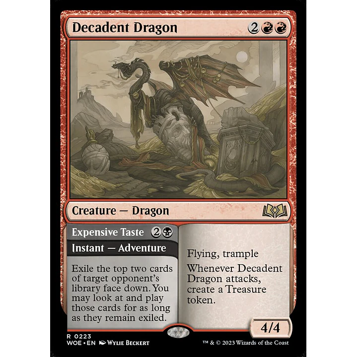 Decadent Dragon // Expensive Taste | Inglés | NM | WOE 1