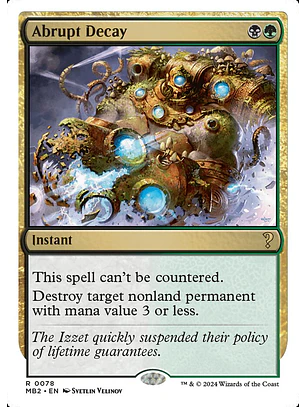 Abrupt Decay | Inglés | NM | MB2