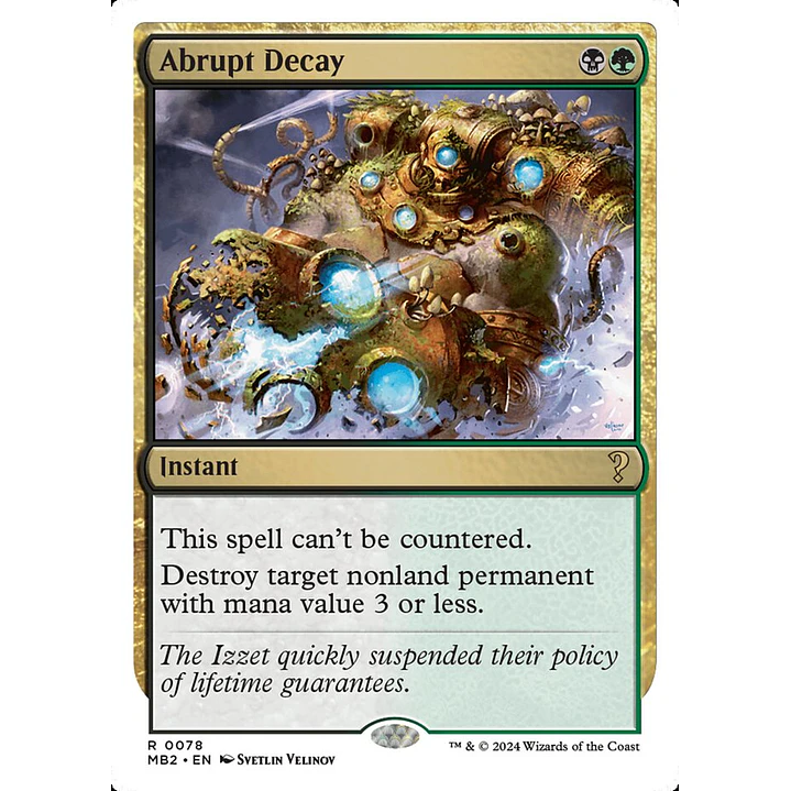 Abrupt Decay | Inglés | NM | MB2 1