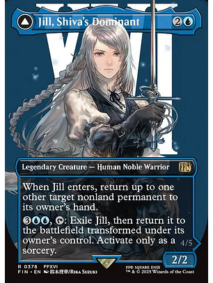 Jill, Shiva's Dominant // Shiva, Warden of Ice (Borderless foil) | Inglés | NM | FIN