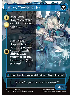 Jill, Shiva's Dominant // Shiva, Warden of Ice (Borderless foil) | Inglés | NM | FIN