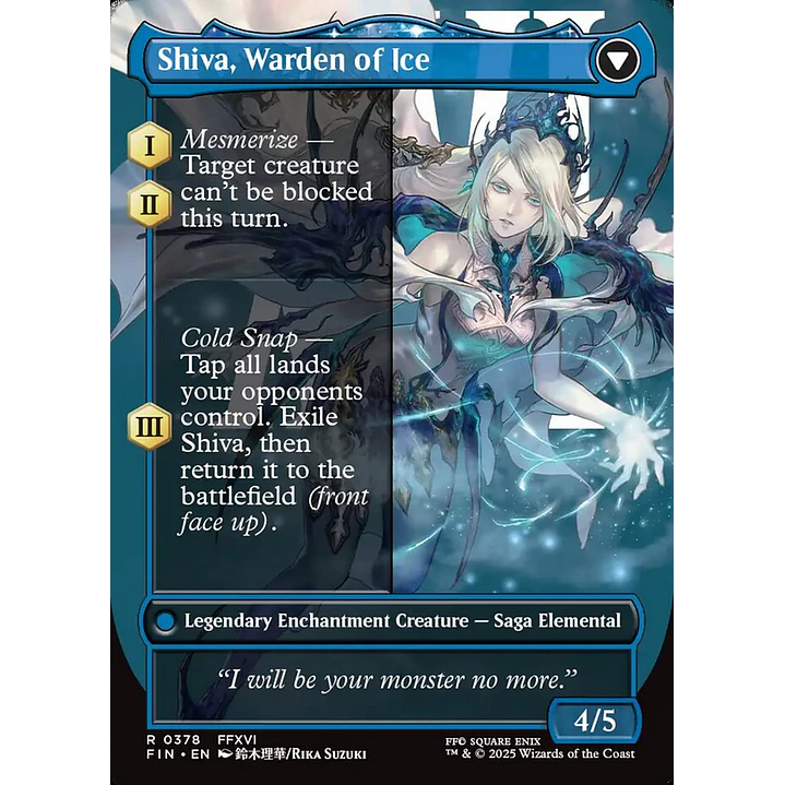 Jill, Shiva's Dominant // Shiva, Warden of Ice (Borderless foil) | Inglés | NM | FIN 2