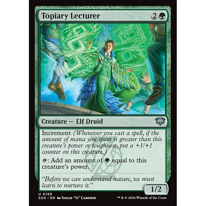 Topiary Lecturer | Inglés | NM | SOS 1