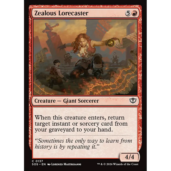 Zealous Lorecaster | Inglés | NM | SOS 1