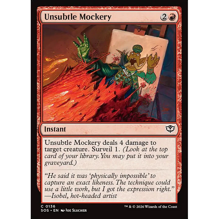 Unsubtle Mockery | Inglés | NM | SOS 1