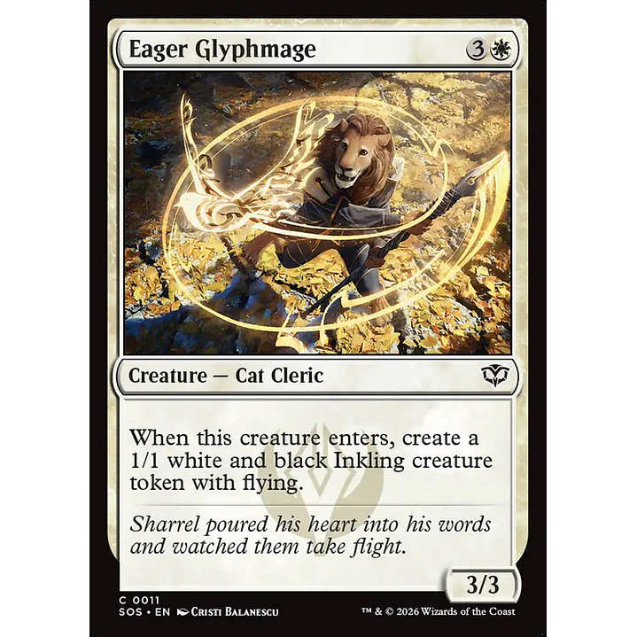 Eager Glyphmage | Inglés | NM | SOS 1