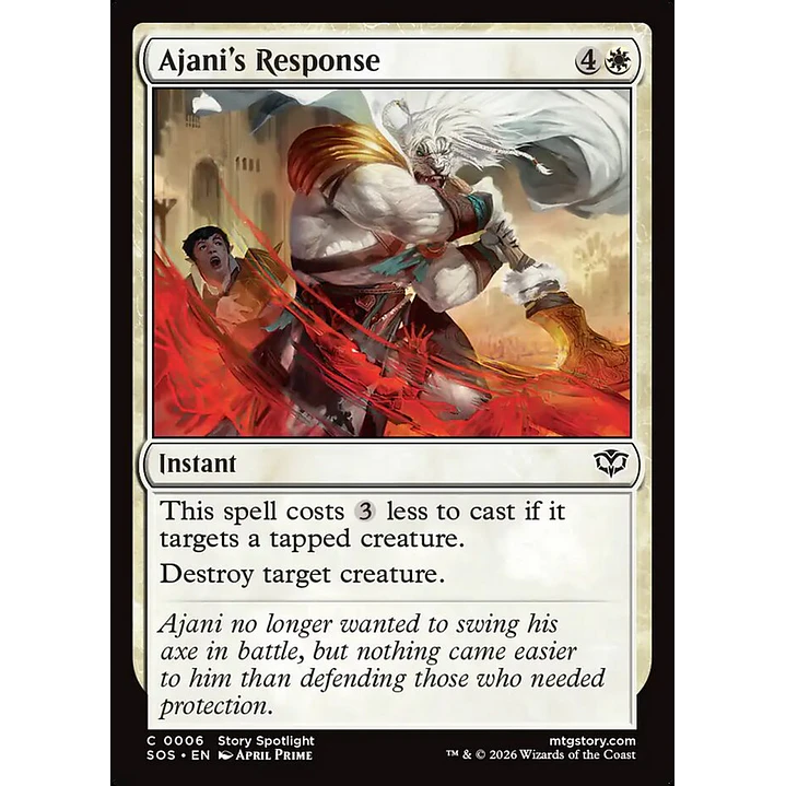 Ajani's Response | Inglés | NM | SOS 1