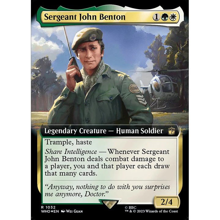 Sergeant John Benton (Extended Art foil) | Inglés | NM | WHO 1