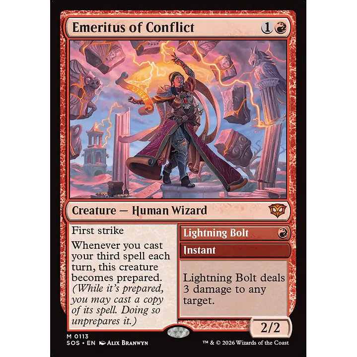 Emeritus of Conflict // Lightning Bolt | Inglés | NM | SOS 1