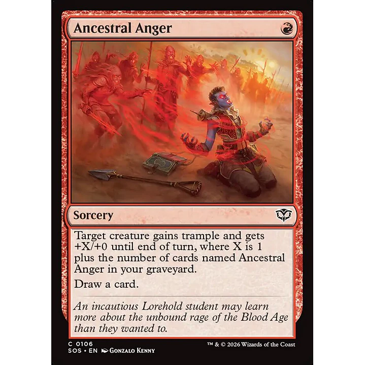 Ancestral Anger (foil) | Inglés | NM | SOS 1