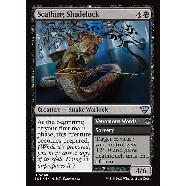 Scathing Shadelock // Venomous Words | Inglés | NM | SOS 1
