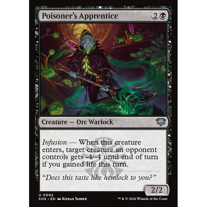 Poisoner's Apprentice | Inglés | NM | SOS 1