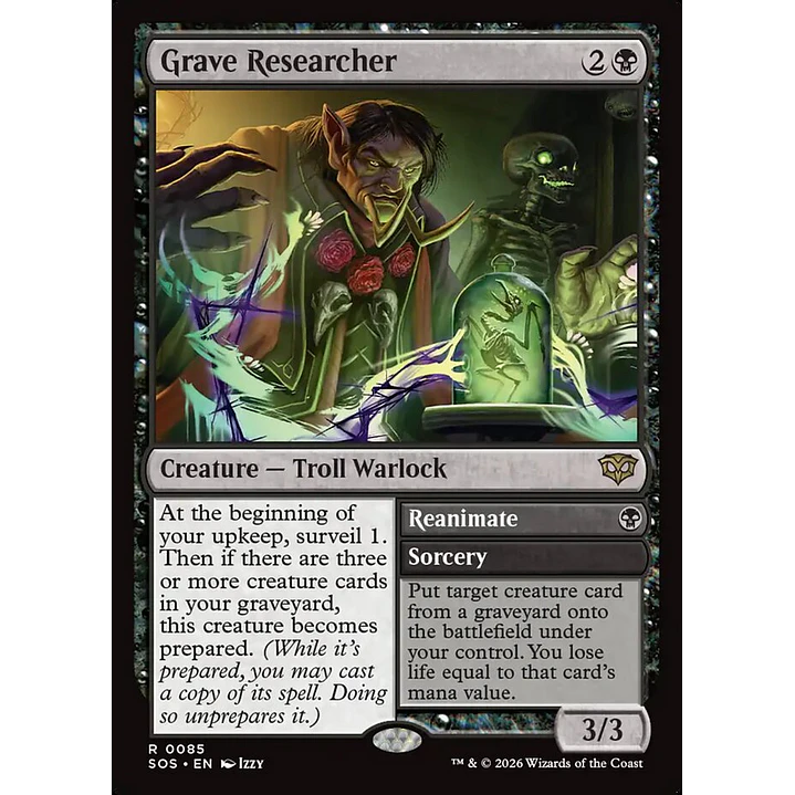 Grave Researcher // Reanimate | Inglés | NM | SOS 1