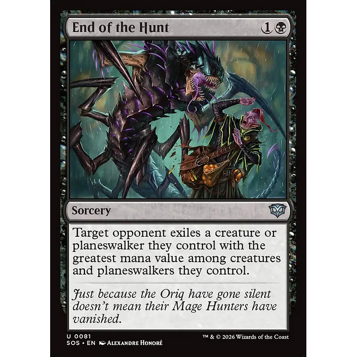 End of the Hunt | Inglés | NM | SOS 1