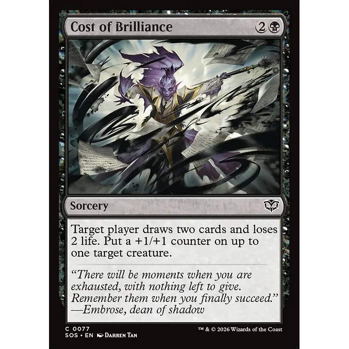 Cost of Brilliance | Inglés | NM | SOS 1