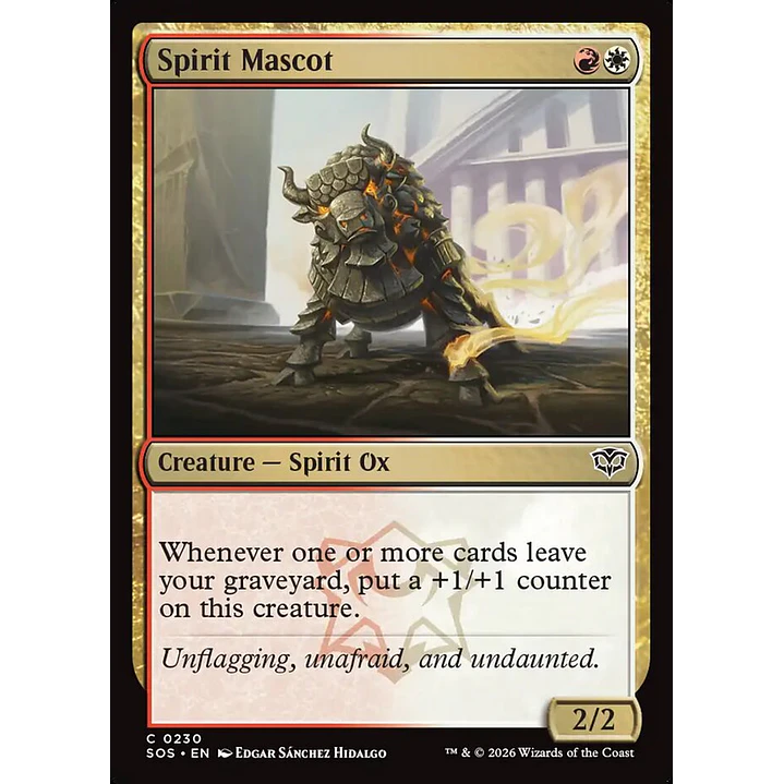 Spirit Mascot | Inglés | NM | SOS 1