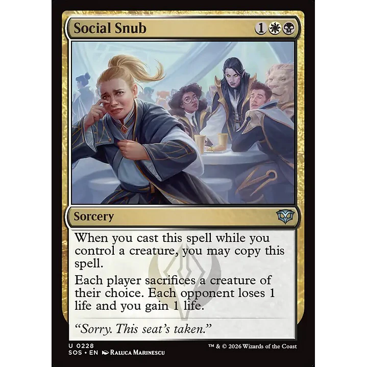 Social Snub | Inglés | NM | SOS 1