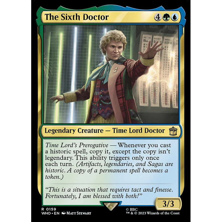 The Sixth Doctor (foil) | Inglés | NM | WHO 1