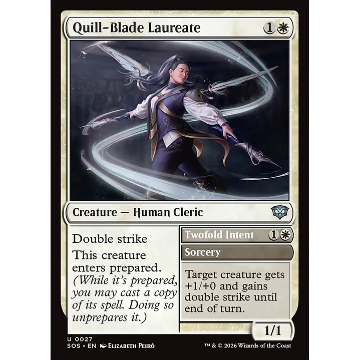 Quill-Blade Laureate // Twofold Intent | Inglés | NM | SOS 1