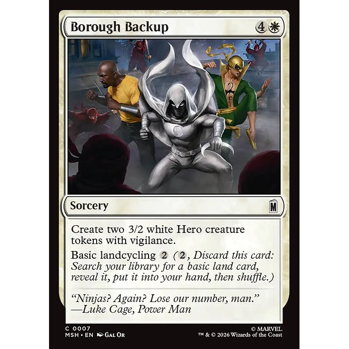 Borough Backup | Español | NM | MSH 1