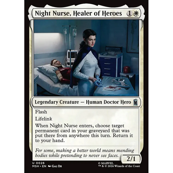 Night Nurse, Healer of Heroes | Español | NM | MSH 1