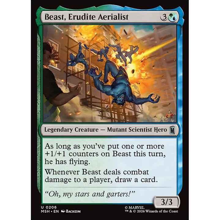 Beast, Erudite Aerialist | Español | NM | MSH 1