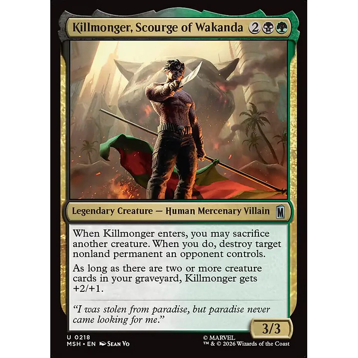 Killmonger, Scourge of Wakanda | Español | NM | MSH 1