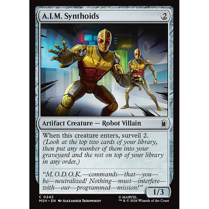 A.I.M. Synthoids | Español | NM | MSH 1