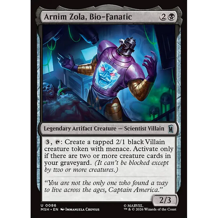 Arnim Zola, Bio-Fanatic | Español | NM | MSH 1